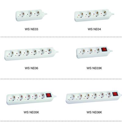 China Residential / General Purpose Newest Type Of European Extension Electrical Socket With Switch for sale