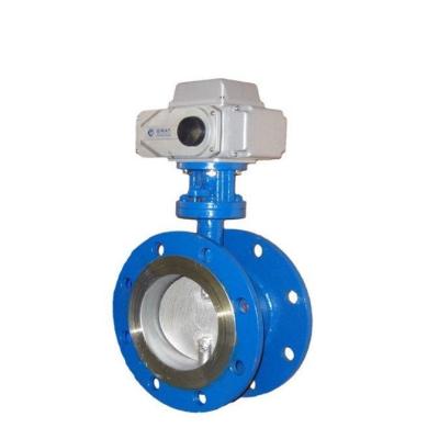 China Gas Low Load Electric Actuated Butterfly Valve DIN Standard Single Eccentric Sealing for sale