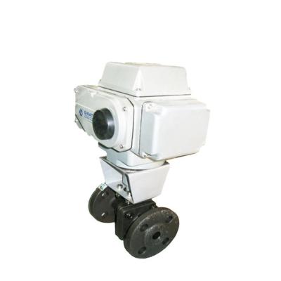 China Dn100 Pn16 WCB Flange Electric Explosion Proof Actuator Stainless Steel Exd II Bt4 for sale