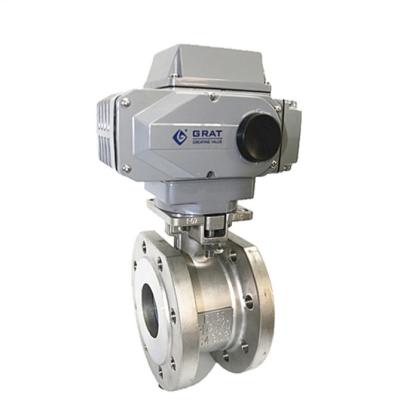 China DN40 SS316L Motorized Ball Valve Actuator PTFE Sealed Material With VI Leakage Class for sale