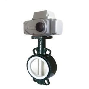 China Wafer Type Electric Motor Operated Butterfly Valve Low Pressure Soft Sealed Butterfly Valve for sale