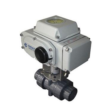 China Soft Seat Automatic UPVC Electric Ball Valve Plastic Ball Valve For Water Supply for sale