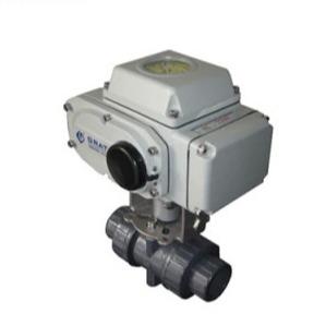 China IP67 AC/DC Dn32 2 Way Electric Auto Motor Operated PVC Ball Valve for sale