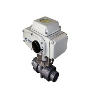 China DN50 UPVC Electric Ball Valve AC220V Electric Motor Operated Valve for sale