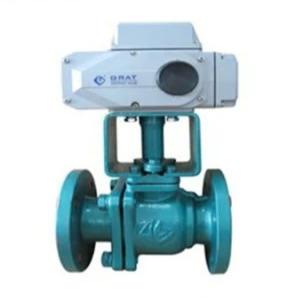 China FEP Stainless Steel V Type Fluorine Electric Ball Valve With Flange Connection for sale