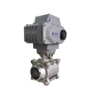 China ISO 5211 High Pad Electric Actuated Ball Valve Stainless Steel Thread Connection for sale