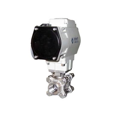 China ISO Approved DN25 Electric Actuated Ball Valve 1 Inch Stainless Steel Ball Valve for sale