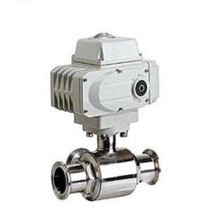 China 3 PC 2 Inch Electric Actuated Ball Valve Stainless Steel Water Flow Control Ball Valve for sale