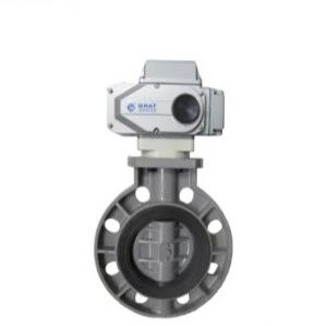 China Wafer Type Modulated Control Electric PVC Butterfly Valve for sale