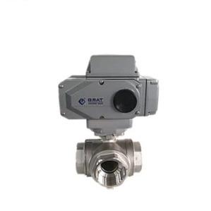 China Stainless Steel Ce Certified Stainless Steel 3 Way Electric Actuated Ball Valve for sale