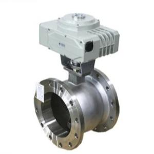 China DN100 PN64 Stainless Steel SS316 Flange Connection Ball Valve With Actuator for sale