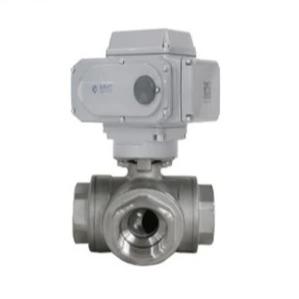 China Clamp Connection 3 Way Stainless Steel Ball Valve Electric On Off Ball Valve for sale