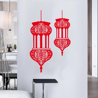 China Middle East Self Adhesive Waterproof Removable Muslim Style Craved PVC Wall Sticker Living Room Decoration Home Stickers Self Adhesive Removable Wallpaper for sale