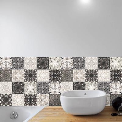 China Crystal Hard Film Floor Vinyl Self Adhesive Waterproof Removable Sticker Tiles Kitchen Bathroom Decor Waterproof Wall Stickers for sale