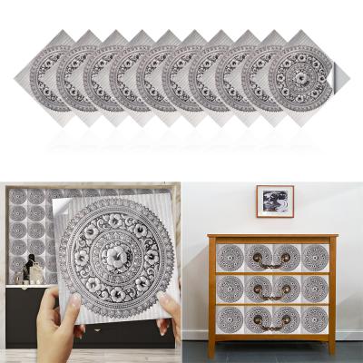 China Crystal Hard Film Home Decor Peel and Stick Self Adhesive Removable Waterproof Oil Proof Wall Decals Tile Sticker 10/15cm Bohemia Style for sale