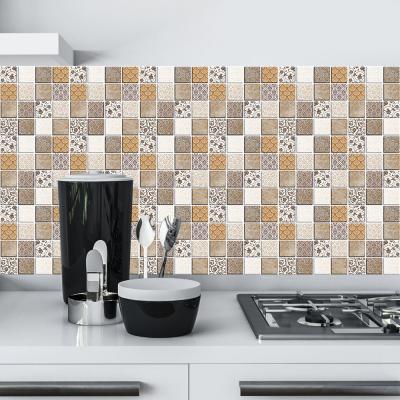 China Matte Tiles Sticker Bathroom Livingroom Floor Decor Self Adhesive Waterproof Removable Wall Stickers Mosaic 10pcs PVC Waterproof Removable Wallpaper for sale