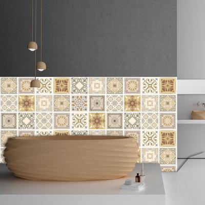 China 50*100cm Middle Eastern Decor Self-adhesive Removable Waterproof Matte Film Tile Sticker Home Decor Wall Stickers for sale