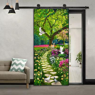 China 2pcs/set Removable Natural Landscape Art Mural Door Sticker Home Decor Waterproof and Wear-resistant Non-slip DIY Peel and Stick Waterproof Wallpaper Wall Stickers for sale