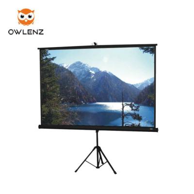 China Factory Price Portable 16:9 Tripod Projector Glass Beaded Screen for sale