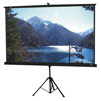 China Matte White Material Tripod and PVC Fabric Portable Yes Projection Screen 120 Inch Stand Projector Screen for sale