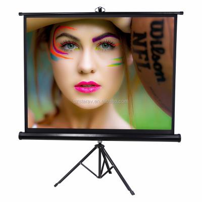 China Tripod 60 inch tripod projector screen 1:1 format small size portable projection screen for sale