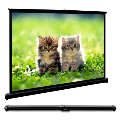 China Table pull up desktop projector screen table top touch screen projector screen for led projector for sale