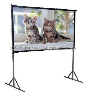 China 80 inch 16/9 inch 180 inch 120 inch 100 view 80 4/3 large size outdoor quick fold projection screen for sale