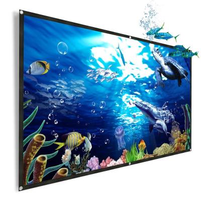 China 100 Inch Cheapest 16:9 Foldable Packing Indoor Outdoor Single Soft Foldable Projection Screen for sale