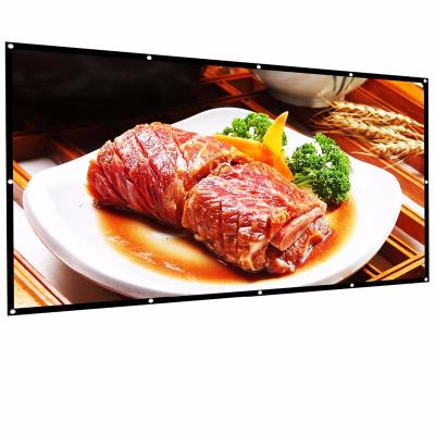 China Portable Outdoor Projector Screen 120 Inch 16:9 Single Screen Portable Projector Widely Use for Home and Outdoor Cinema for sale