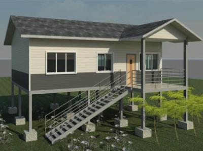 China Modern Structure Building Green 3 Bedroom Modular Homes Light Steel Villa for sale