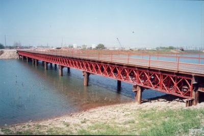 Chine Pont de Bailey préfabriqué de delta/pont de botte en acier avec la structure métallique à vendre