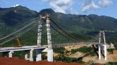 China Berufsstahlfachwerkbrücke/Schrägseilbrücken für längsten Spannen-Fluss zu verkaufen