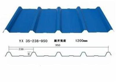 China Construction Building steel roofing sheets / villa tile YX35-238-950 for sale