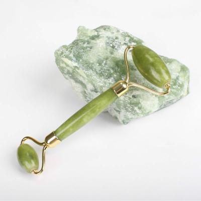 China Double rollers/massager xiuyan natural facial green jade face roller portable/fresh/comfortable anti-aging massage for sale