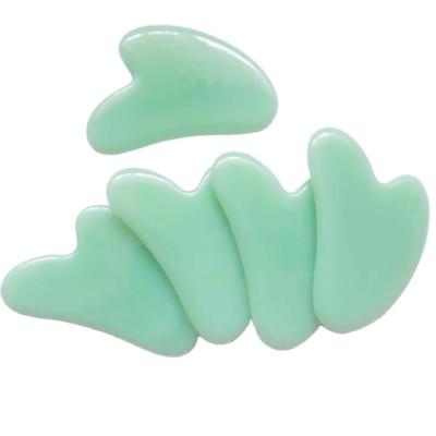 China Portable/Cool/Comfortable Massager Heart Green Face Aventurine Gua Sha Tool for sale