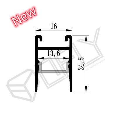 China Prismatic Cover Anti-Dazzle Aluminium LED Channel Surface Mounted LED Profile for sale