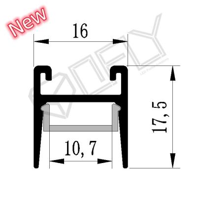 China Surface Mounted Aluminum LED Profile Prismatic Cover Anti-Dazzle For LED Strip Light for sale