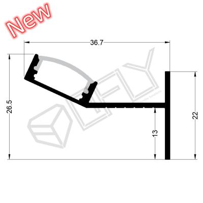 China Edge Banding Aluminium LED Profile Channel 36*22mm Customized Length for sale