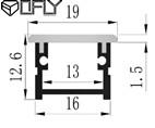 China Aluminum Waterproof Recessed LED Profile 19*12.6mm Linear Strip Light Extrusion for sale