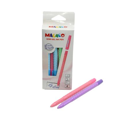 China Glitter Macaco 19colors 0.7mm High Quality School Stationery Quick Dry Ink Gel Pens Set With Custom Logo for sale