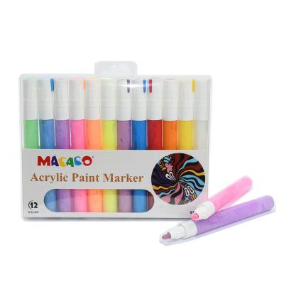 China Luminous Marker Pen Luxury Wholesale 12colors Colors Painting Marker Pen Set for Girls Art Drawing Painting for sale