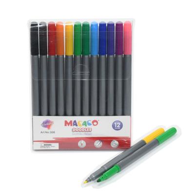 China Bright Colors Customized Logo Water Color Pen Bright Colors Dual Tip Art Watercolor Pen For Drawing Painting for sale