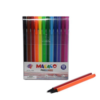 China Bright Colors Fineliner Pen 6/10/12/24colors Art Supplies Gift Fineliner Pen Set for Writing Art Supplies for sale