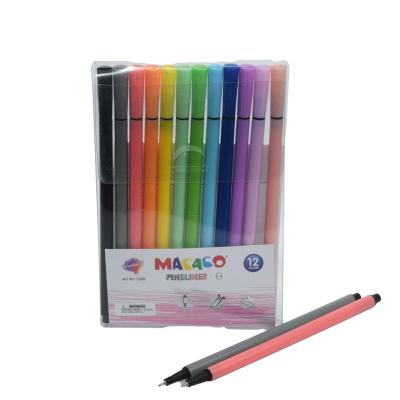 China Bright Colors Durable Fineliner Pen Art Drawing Painting Gift Color Fineliner Pen Set For Writing Note Art Supplies for sale