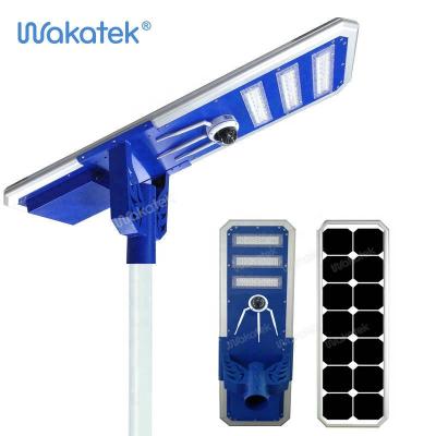 China ROAD WAKATEK Solar Panel With Built-in Battery All In One Solar Street Light With Motion Sensor Camera for sale