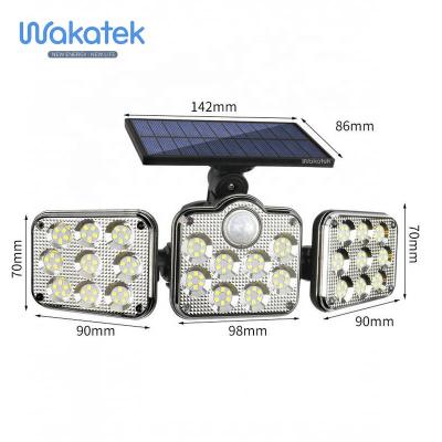 China ROAD WAKATEK outdoor lamps led solar garden wall light 192LED for sale