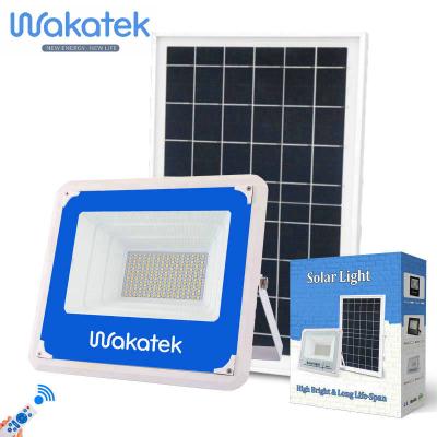 China Other WAKATEK Solar Energy System Outdoor Quality Light Long Lifespan Safety Lighting Reflector Led Solar Flood Light for sale