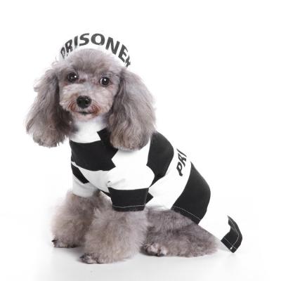 China Ebay Amazon Viable Supplier High Quality Pet Party Pajamas Dressing Up Funny Prisoner Cosplay Halloween Christmas Costumes for sale