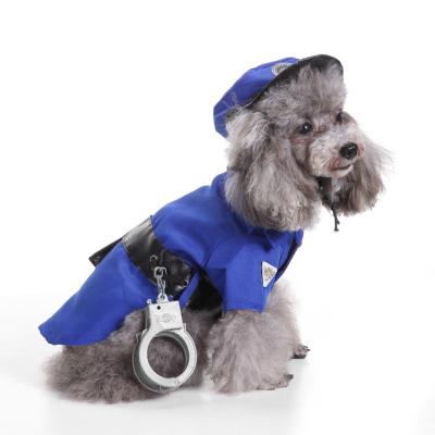 China Ebay Amazon Supplier 2022 Viable Onesies Cosplay Halloween Pet Pajamas Policeman Costumes Cute Party Dress Up Machines Washable for sale