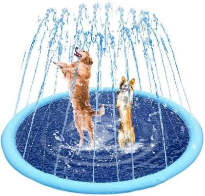 China Sustainable PVC Summer Foldable Water Playing Bathing Tub Water Playing Sprinkler Toy For Dogs Cats for sale